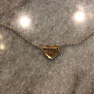 Stella Dot gold chain heart necklace